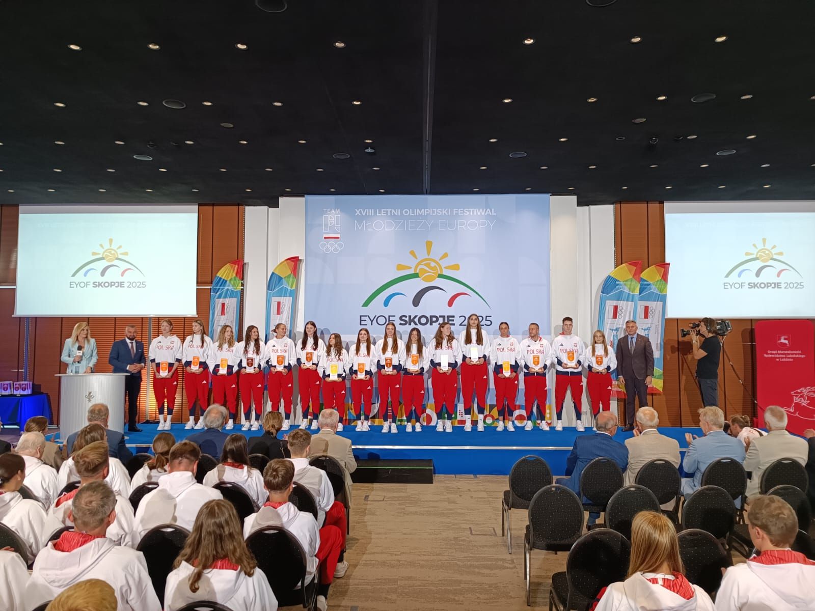 Ślubowanie reprezentacji Polski przed XVIII Letnim Olimpijskim Festiwalem Młodzieży Europy Skopje 2025