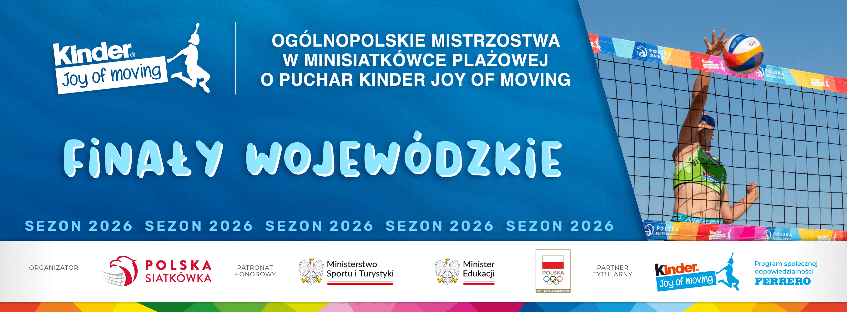 Gramy Finały Wojewódzkie KINDER Joy of moving na plaży
