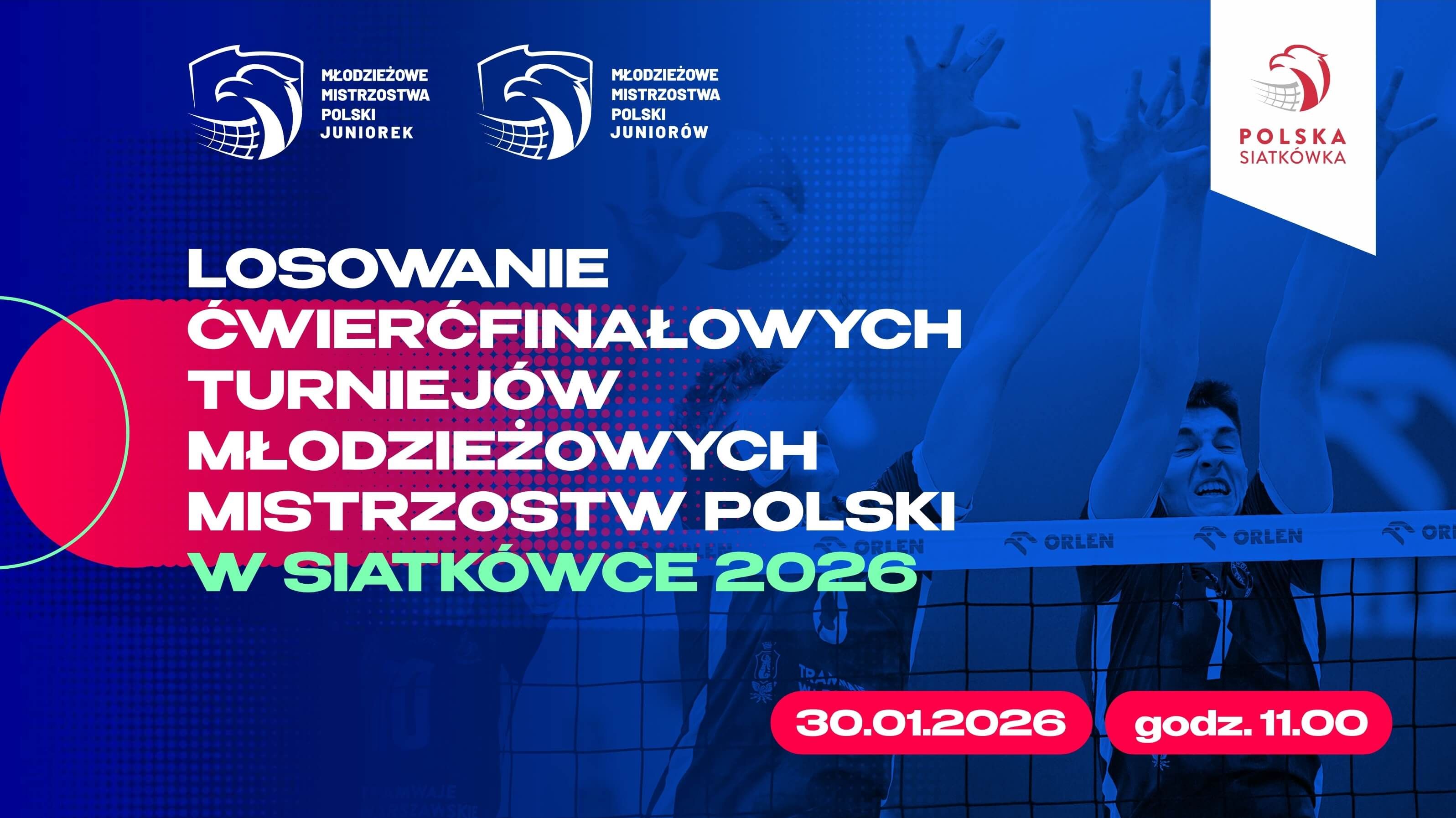 Losowanie ¼ finału MP Juniorek i Juniorów
