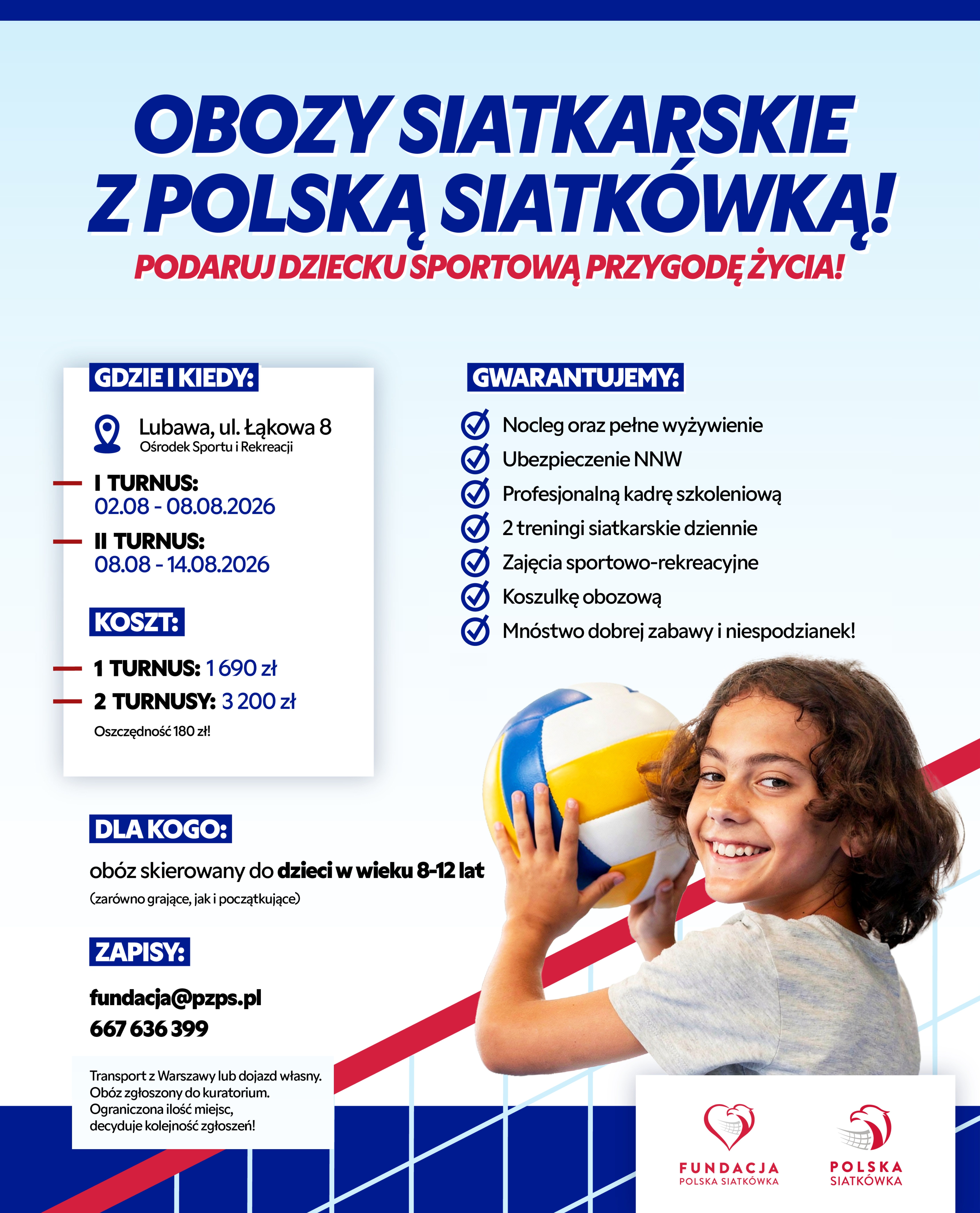 Obóz dla dzieci z Polską Siatkówką!