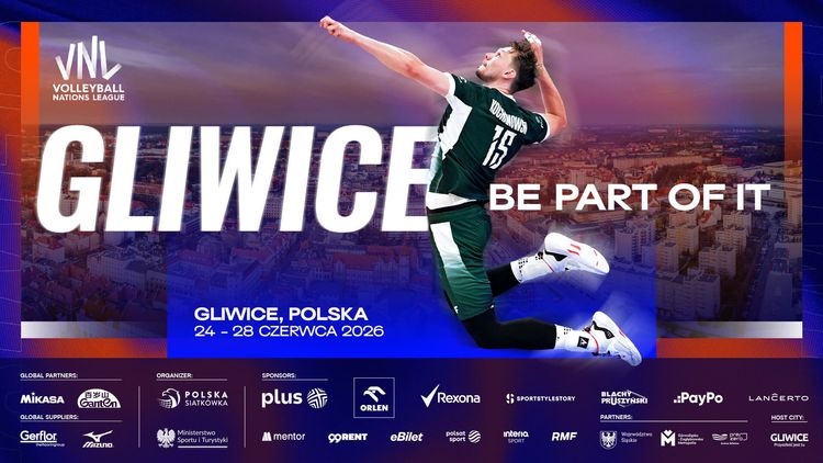 Znamy lokalizacje VNL 2026. Gliwice wśród miast-gospodarzy!